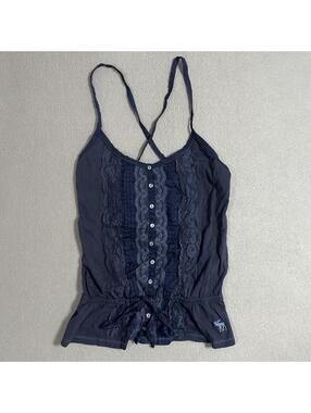 Abercrombie And Fitch Women’s Tank Top Navy Blue